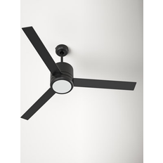 AllModern 52" Amarillo 3-Blade LED Standard Fan w/ Wall Control & Kit - Gray/Black Ceiling Flush Light