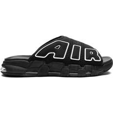 Faux Fur Slides Nike Air More Uptempo OG Black/White Pantoletten unisex Kunstpelz/Kunstpelz/Gummi Schwarz