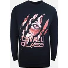 Cavalli Class Cavalli Class Mens Peeking Tiger Design Navy Blue Sweatshirt
