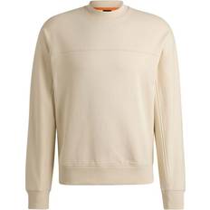 Natur - Sweatshirts Tröjor BOSS Relaxed-fit sweatshirt in cotton with logo detail