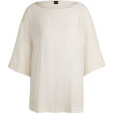 Blusar BOSS Relaxed-fit blouse with contrast stitching