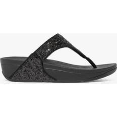 Fitflop Klipklappere Fitflop Lulu Glitter Toe-Thongs - Black