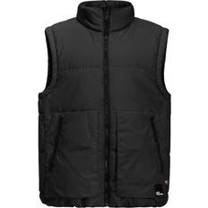 Mädchen Warm gefütterte Westen Jack Wolfskin Teen Ins Vest Schwarz