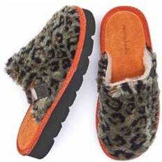 Orange Slippers Moshulu 'Snow Leopard' Animal Print Mule Slippers Orange