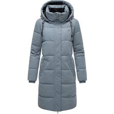 Navahoo Wintermantel Wintertanz für Damen Blau