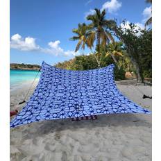 Neso Tents Grande Beach Tent, 7ft Tall, 9 x 9ft, Reinforced Corners and Cooler Pocket (Shibori)