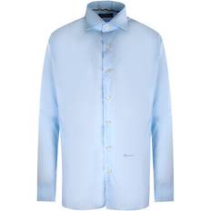 Aquascutum L Shirts Aquascutum plain long sleeve blue shirt