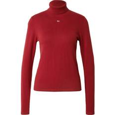 6XL - Donna Maglioni Tommy Jeans Pullover ESSENTIAL - Rosso Rubino