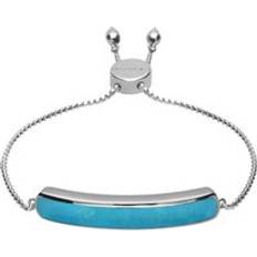 Turquoise Bracelets C W Sellors Sterling Silver Turquoise Lineaire Long Bracelet