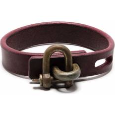 XS Bracelets Parts of Four Restraint-charm bracelet unisex Buffalo Leather/Bronze Red