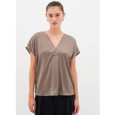 InWear Women Blouses InWear Rindaiw Top Dam Toppar Från Magasin Sandy Grey