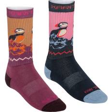 Dame - Multifargete Sokker Kari Traa Women's Puffin Sock 2-pack Dark Navy Blue 38-39