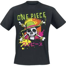 One Piece Clothing One Piece Skull Neon T-Shirt black
