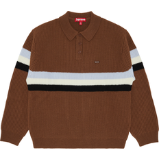 Supreme Polos Supreme Small Box Polo Sweater Dark Brown