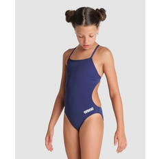 Arena (30) Girls Team Swimsuit Challenge Solid Junior Sports Swimwear Navy/White