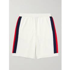 Gucci Shorts Gucci Straight-Leg Striped Cotton-Blend Shorts Men White