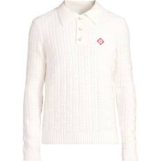 Wolle Poloshirts Casablanca Wollstrick-poloshirt Mit Säulenstich