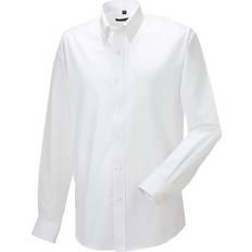 Russell (14.5inch, White) Collection Mens Long Sleeve Easy Care Oxford Shirt