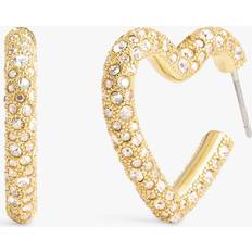 Coach Coach Crystal Heart Hoops Gold