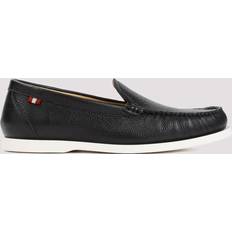 Grained Deer Leather Nadim Mocassin Loafers - Black
