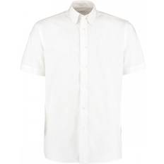 Polyester - Women Shirts Kustom Kit Workforce Short Sleeve Shirt Workwear Shirt White