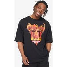 New Era NBA Chicago Bulls Flame Graphic T Shirt Black