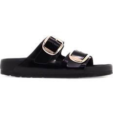 Birkenstock Leather Slides Birkenstock arizona big buckle slide Black