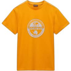 Orange T-shirts Napapijri Orange Bollo T-Shirt