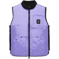 Unisex - XXS Vester Polstret ermeløs vest med glidelås Purple