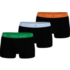 Tommy Hilfiger Green Underwear Tommy Hilfiger Men's 3-Pack Signature Cotton Boxer Trunks, Black/Blue/Green/Orange 37/36/32