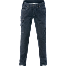 Blåa Arbetsbyxor Fristads SERVICE BUKSER DENIM BLÅ D108