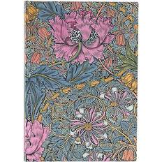 Paperblanks 18-Monatskalender Flexi 2025 Morris Heckenkirsche in Pink, Midi, Horizontal