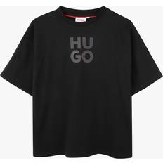 HUGO BOSS Kids' Logo Loose Fit T-Shirt, Black