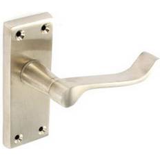 Maniglie Securit Brushed Nickel Scroll Latch Handles 1 Pair Silver