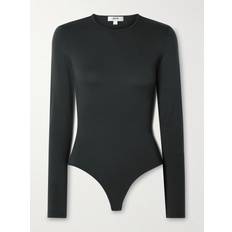 Algodón Bodys Agolde Aura Long Sleeve Bodysuit - Black