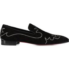 Christian Louboutin Women Loafers Christian Louboutin Danysiago Velour Strass Loafers black