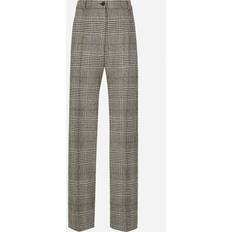 Dolce & Gabbana Broeken Dolce & Gabbana Flared Glen Plaid Pants Multicolor