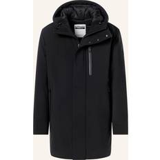 Herren Parka schwarz unifarben