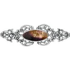 Blue Brooches C W Sellors Sterling Silver Blue John Oval Fancy Brooch Silver
