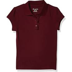 Spandex Tops The Children's Place Uniform Pique Polo Shirt - Rubine