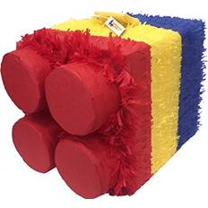 Red Piñatas UNA Multicolor Building Block Pinata Red Top