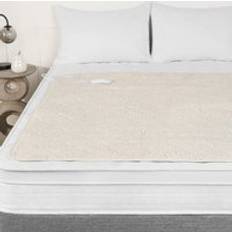 OHS Electric Heated Teddy Fleece Under-Blanket, - Double Blankets White