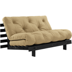 Sovesofa 140 Karup Design Roots 140 Wheat Black wood Beige/ Black Lacquered Sofa 140cm 2 personers