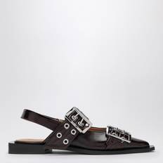 Ganni sko S2818 Feminine Buckle burgundy