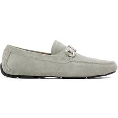 Gris - Homme Mocassins Ferragamo Men Driver with Gancini ornament Grey