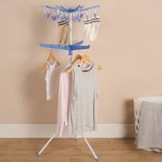 Multifunctional Hanger and Peg Airer White/Blue
