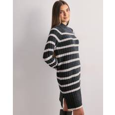 Dame Kjoler JdY Grå Jdymiley L/S Hn Stripe Dress Knt