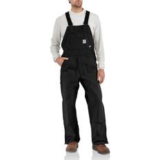 Waterproof Overalls Carhartt Mens 101627 Flame-Resistant Duck Bib Overall Black 48W x 30L