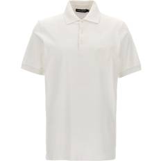 Dolce & Gabbana Hombre Camisas Dolce & Gabbana Gabbana-Logo Patch Shirt Polo Bianco-Uomo White 50IT