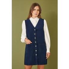 Corduroy Dresses Yumi Corduroy Pinafore Dress, Navy